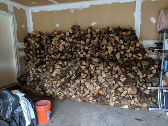 Seasoned firewood ready for delivery